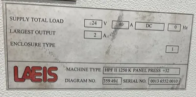 USED 2007 LAEIS LAEIS HPF II 1250 K PRESS