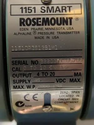 New | in-Stock ROSEMOUNT 1151DP3S12B1M1 Pressure Transmitters Ohio US | Surplus Asset Holdings #1227924
