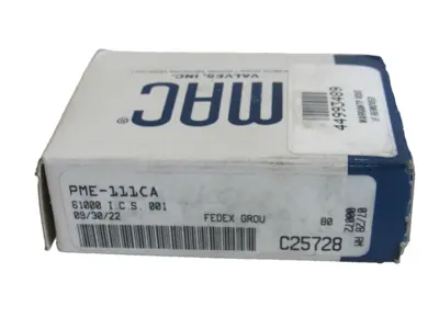 NEW MAC VALVES PME-111CA SOLENOID VALVE PME111CA