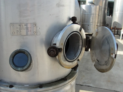 SPC7427  Tank 120 gallon vertical tank, Stainless Steel, 15 PSI @250 degrees F jacket, dish