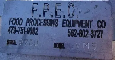 Feeder, Vacuum, FPEC, Mdl VMS, Metering System, #S742820