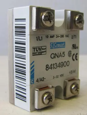 Crouzet GNA5 84134900 Solid State Relay 10 Amp 24-280 VAC Input 3-32 VDC Output