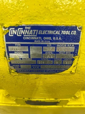 CINCINNATI ELECTRICAL TOOL spl Pedestal Type Grinders (Double End) | Michael Fine Machinery Co., Inc. (4)