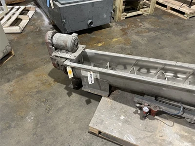 80" L x 9" Dia. Olmarc Packaging Screw / Auger Conveyor