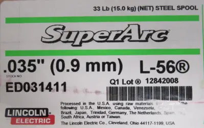 NEW LINCOLN ELECTRIC ED031411 SUPERARC MIG WELDING WIRE L-56 .035" 0.9MM