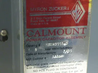 Used CALMOUNT KIM43003-3 Capacitors Michigan US | Ideal Machinery #705748