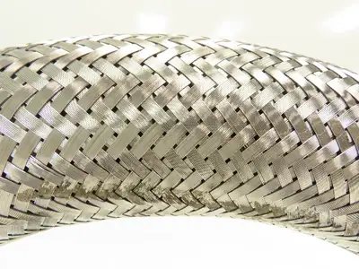 Weldbend 36" x 3" Flanged Stainless Steel Braided Flex Hose #300