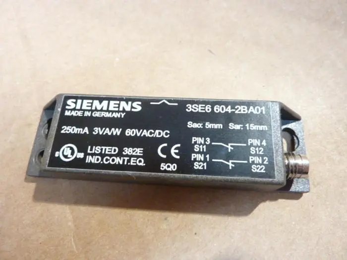 Used SIEMENS 3SE6 604-2BA01 Relays & Switches Michigan US | Ideal Machinery #606505