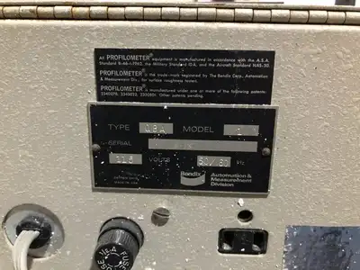 Bendix Model 1 Type QBA Profilometer w/ Model 20 Probe / Surface Plate