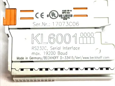 USED BECKHOFF BUS TERMINAL RS‑232 SERIAL INTERFACE MODULE FOR I/O SYSTEM