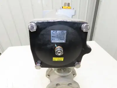 Kitz 10K-80 3" Stainless Ball Valve 316SS Flanged FA-4 Pneumatic Actuator