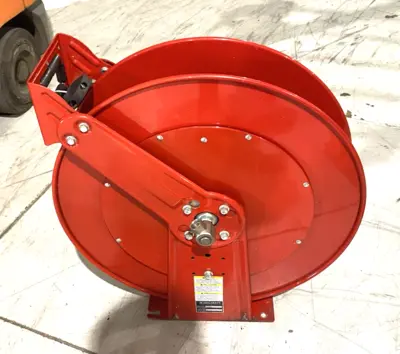 Used Reelcraft Spring-Return Dual-Pedestal Hose Reel Material Handling (misc) Michigan US | Maverick Industrial Sales #1395465