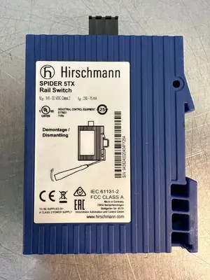 Hirschmann Spider 5TX Ethernet Rail Switch 32VDC Class2 (6.4.2)