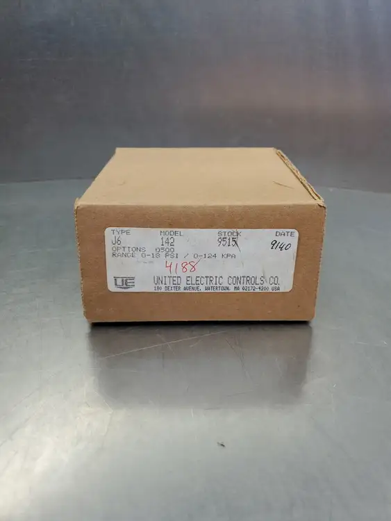 Used United Electric Controls Type J6 Model 142 Stock 9515 Pressure Switches South Carolina US | Palmetto Automation #1158609