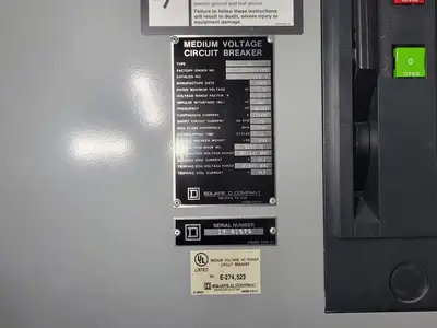 2000 Amps, 4760 Volts, 3 Phase Switchgear Unit