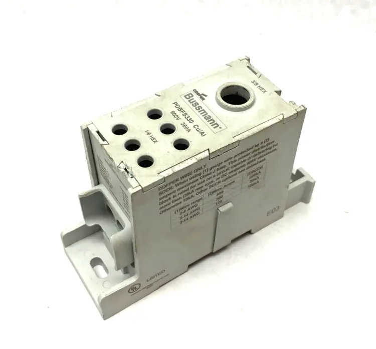 Used COOPER BUSSMANN POWER DISTRIBUTION BLOCK 600V 380A Terminal Blocks | Maverick Industrial Sales #1107006