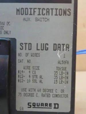 USED SQUARE D FAL360201212