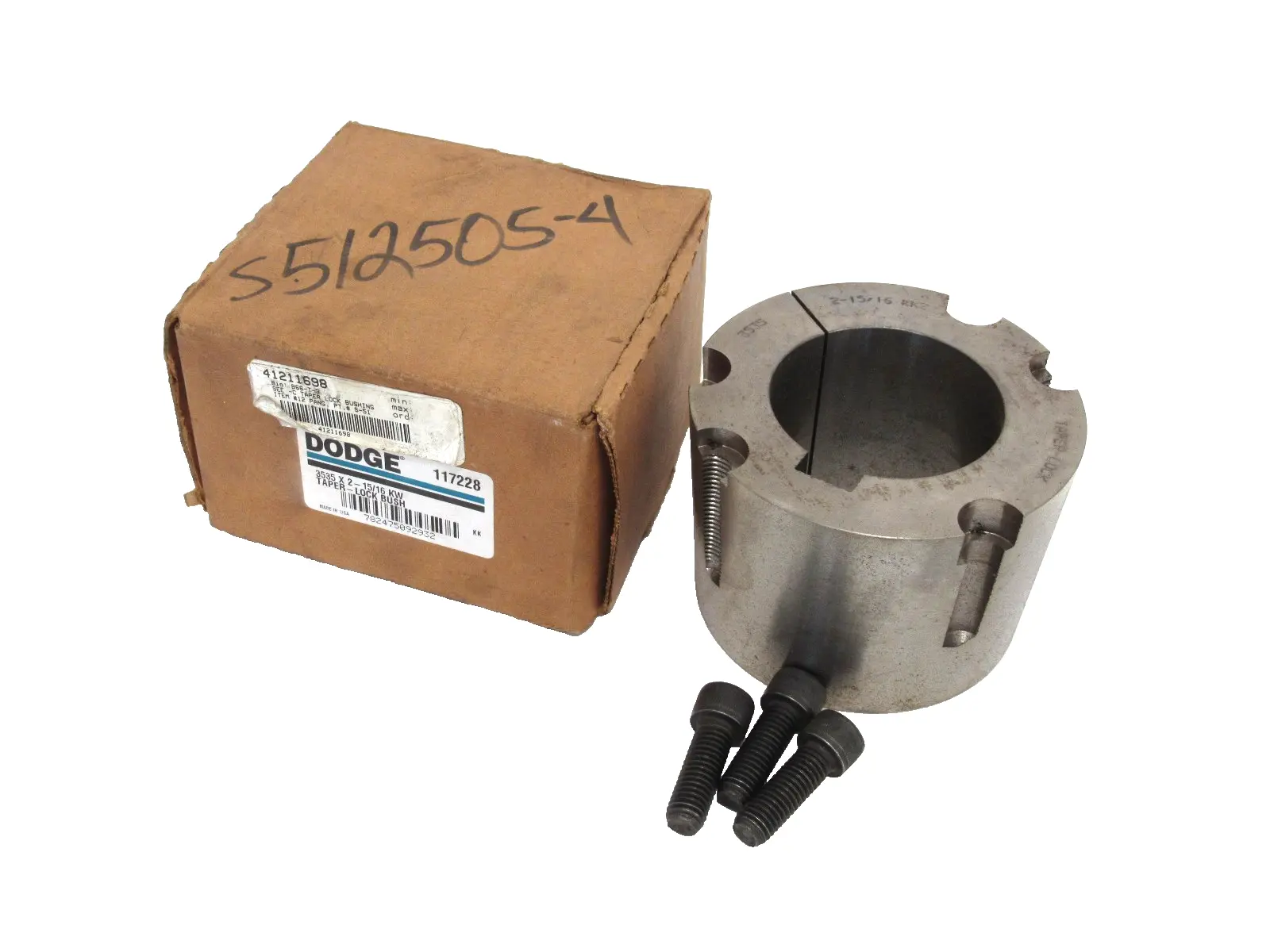 NEW DODGE 117228 TAPER LOCK BUSHING 3535 x 2-15/16 KW