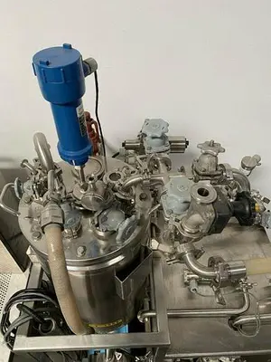 USED MILLIPORE TFF SKID W/ WAUKESHA 030 PUMP & 80L JACKETED VESSEL W/ CONTROLLER
