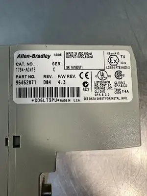 Allen Bradley 1794-ACN15 /C Flex I/O ControlNet, Rev.D04 F/W 4.3 (5.3.2)