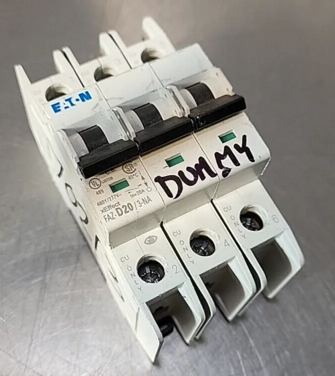 Eaton FAZ-D20/3-NA Amp 240 VAC 3 Pole xEffect Circuit Breaker(BIN3.5.2)