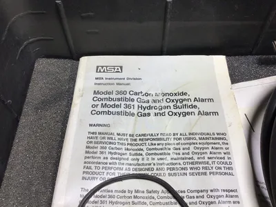 MSA 360 Portable Alarm for Carbon Monoxide Combustible Gas and Oxygen kit