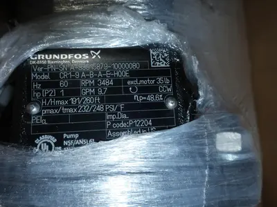 USED GRUNDFOS CR1-9-A-B-A-E-HQQE, CR1-10-A-B-A-E-HQQE