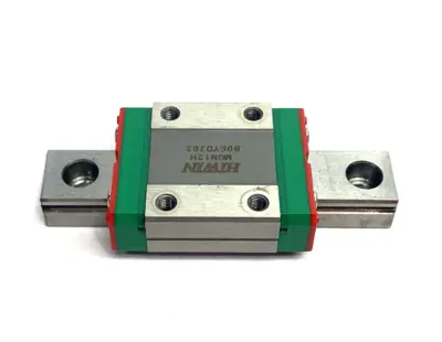 USED HIWIN LINEAR GUIDEWAY BLOCK AND RAIL, 1-BLOCK, 62MM RAIL