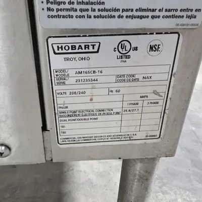Hobart Commercial Washer AM16SCB-16