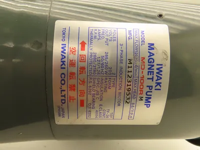 Iwaki MD-100RM Magnetic Drive Water Pump 1"Poly Plastic 220V 3PH 135 L/min
