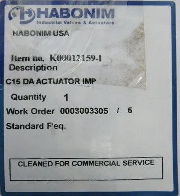 NEW HABONIM C15-DA-IMP ACTUATOR IMP K00012159-1 C15DAIMP