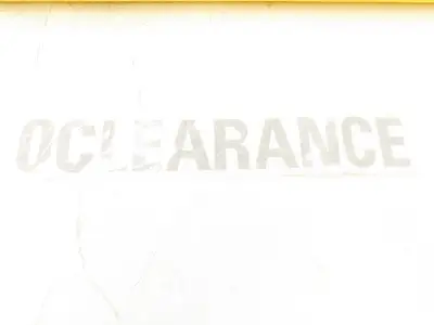 Uline H-6959 Height Clearance Bar 4-1/2 x 80" Hanging Safety Bar Plastic