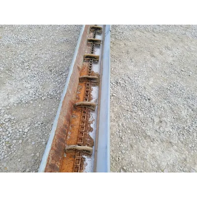 Used 7"W X 23'-5"L Galvanized Single Chain Drag Conveyor