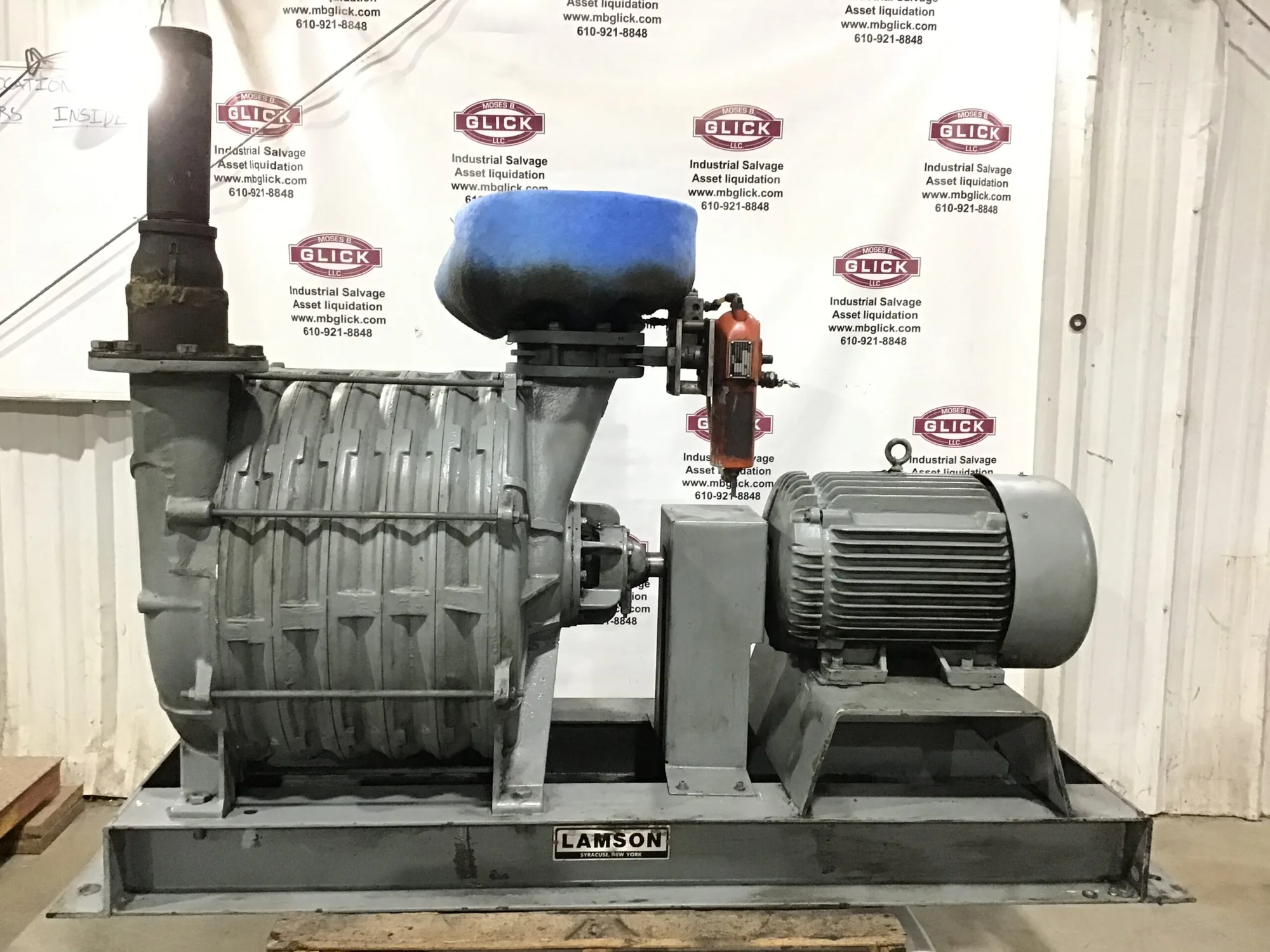 Lamson 516-0-6-AD Multistage Centrifugal Blower 30HP with Baldor Motor 3PH