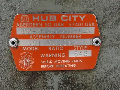 Hub City 381 PowerCube Worm Gearbox Drive 20:1 Reducer 7Hp 88rpm Dual Input