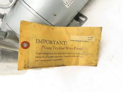 Emerson SA55NXGTC4143 Oil-Less  Rotary Vane Vacuum Air Pump 115VAC 1/3Hp 1725RPM