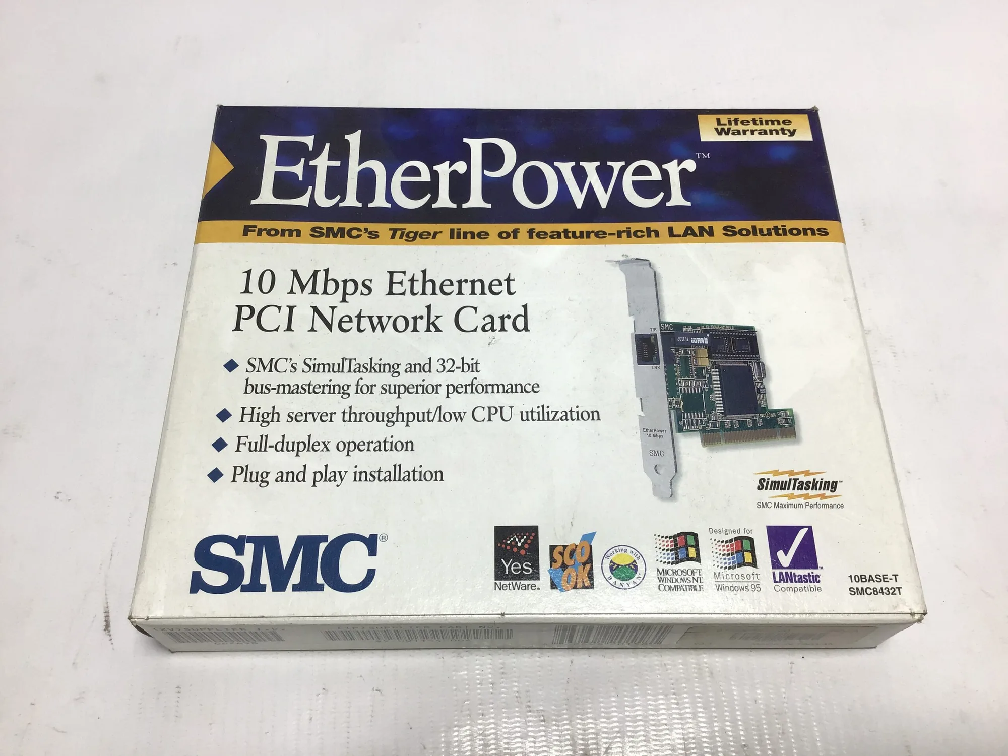 SMC 10BASE-T – SMC8432T Ethernet Power 10 Mbps Ethernet PCI Network Card