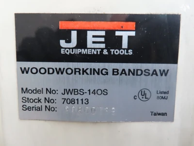 Used JET JWBS-140S Woodworking Vertical Band Saws Minnesota US | Machinesused.com #1515650