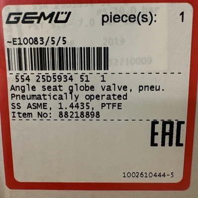 NEW Gemu 554 25D5934 51 1