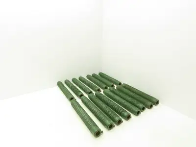 Fuji Electric 400 Ceramic Rib Wound Resistor Green 10 Ohm 13" Lot of 15