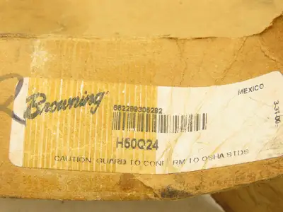 Browning H50Q24 Single Strand Sprocket #50 Chain Size 24 Tooth Use Q1 Bushing