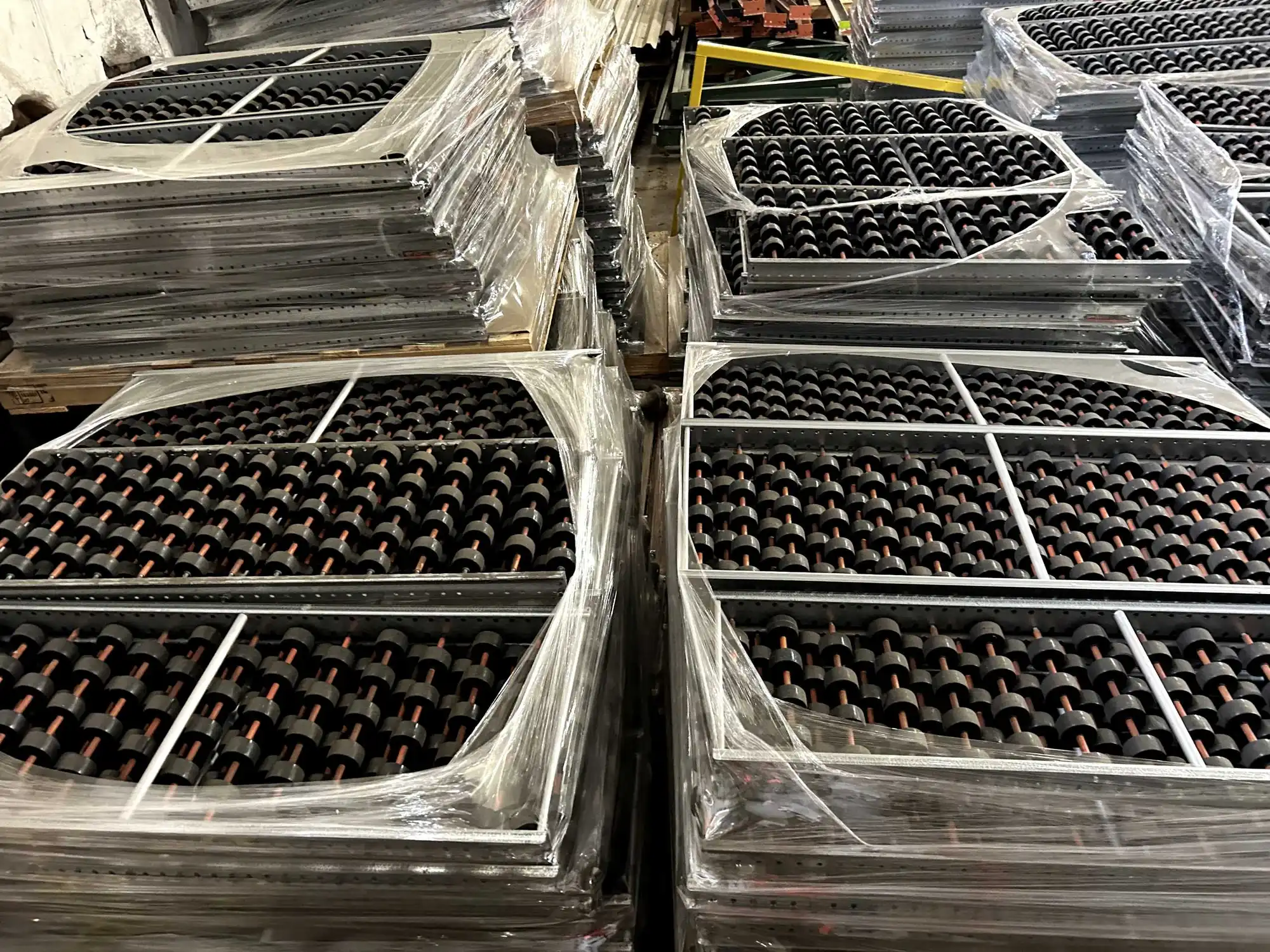 BULK QTY OF ROLLER RACKING W/ BEAMS