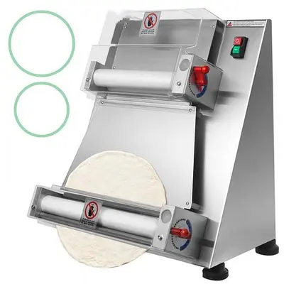 Pizza Dough Roller Sheeter, adjustable  3"  to 15" Inch Automatic Commercial Pizza Press