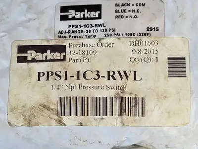 NEW 2015 PARKER PPS1-1C3-RWL
