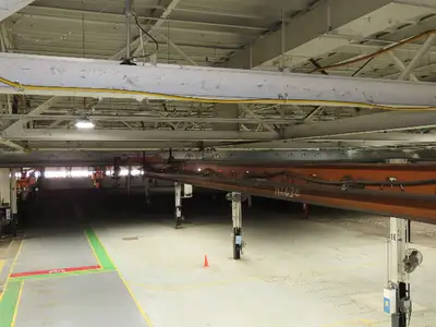 Cleveland Tramrail P&H 1 Ton Single Girder Underhung Bridge Crane 45' 10" Span