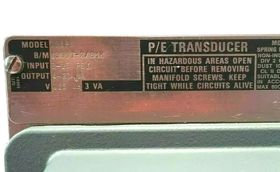 NEW MOORE PRODUCTS 781P6 P/E TRANSDUCER