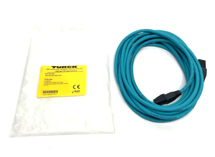 New | in-Stock Turck Double Ended Ethernet Cordset RJ45 to RJ45 U-74275 PLC Ethernet Equipment Michigan US | Maverick Industrial Sales #1414349