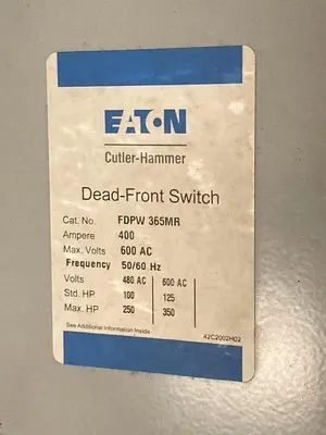 New | in-Stock EATON FDPW 365MR Miscellaneous Equipment (Electrical & Power) | Surplus Asset Holdings #1197288