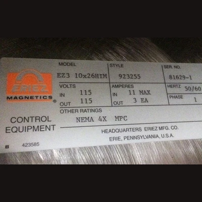 Eriez Tuned TM 2412 Vibratory Feeder