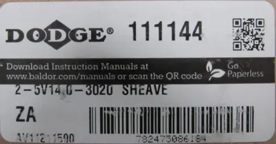 NEW DODGE 111144 SHEAVE 2-5V14.0-3020